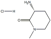 (3R)-氨基-1-甲基-哌啶-2-酮盐酸盐 结构式