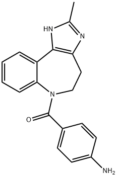 (4-aminophenyl)(2-methyl-4,5-dihydrobenzo[b]imidazo[4,5-d]azepin-6(3aH)-yl)methanone Struktur