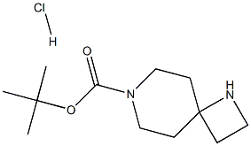 1,7-Diaza-spiro[3.5]nonane-7-carboxylic acid tert-butyl ester hydrochloride 化学構造式