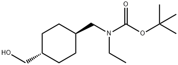 tert-butyl ethyl(((1r,4r)-4-(hydroxymethyl)cyclohexyl)methyl)carbamate Structure