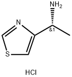 (R)-1-噻唑-4-基-乙胺二盐酸盐,1965305-33-2,结构式