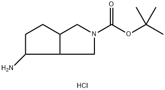 4-氨基-六氢环戊基并[C]吡咯-2-甲酸叔丁酯盐酸盐,1965308-86-4,结构式