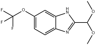 2-二甲氧基甲基-6-三氟甲氧基-1H-苯并咪唑,1965309-88-9,结构式