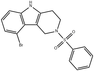 2-苯磺酰基-9-溴-2,3,4,5-四氢-1H-吡啶并[4,3-B]吲哚,1965310-47-7,结构式