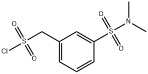 [3-(N,N-二甲基氨磺酰基)苯基]甲磺酰氯 结构式