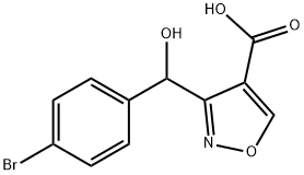 3-[(4-Bromophenyl)(hydroxy)methyl]isoxazole-4-carboxylic Acid 化学構造式
