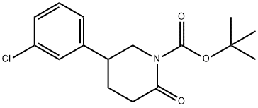 1-Boc-5-(3-chlorophenyl)piperidin-2-one Struktur