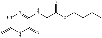 butyl [(5-oxo-3-thioxo-2,3,4,5-tetrahydro-1,2,4-triazin-6-yl)amino]acetate|