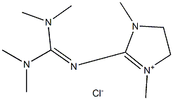 2-((双(二甲基氨基)亚甲基)氨基)-1,3-二甲基-4,5-二氢-1H-咪唑-3-鎓氯化物 结构式
