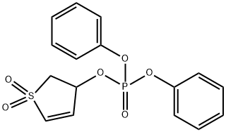 1,1-dioxido-2,3-dihydro-3-thienyl diphenyl phosphate 化学構造式
