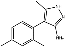 4-(2,4-dimethylphenyl)-5-methyl-1H-Pyrazol-3-amine 结构式