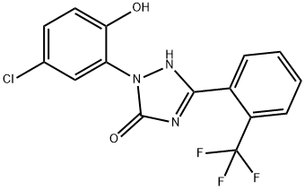 3H-1,2,4-Triazol-3-one, 2-(5-chloro-2-hydroxyphenyl)-1,2-dihydro-5-[2-(trifluoromethyl)phenyl]-|3H-1,2,4-Triazol-3-one, 2-(5-chloro-2-hydroxyphenyl)-1,2-dihydro-5-[2-(trifluoromethyl)phenyl]-