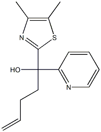 1-(4,5-dimethylthiazol-2-yl)-1-(pyridin-2-yl)pent-4-en-1-ol|1-(4,5-dimethylthiazol-2-yl)-1-(pyridin-2-yl)pent-4-en-1-ol
