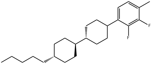 2,3-Difluoro-1-methyl-4-[(trans,trans)-4'-pentyl[1,1'-bicyclohexyl]-4-yl]benzene Structure