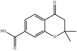 2,2-Dimethyl-4-oxochroman-7-carboxylic Acid Structure