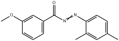 ((2,4-dimethylphenyl)diazenyl)(3-methoxyphenyl)methanone 化学構造式