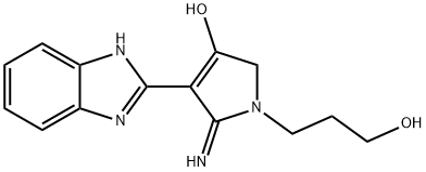 4-(1H-benzo[d]imidazol-2-yl)-1-(3-hydroxypropyl)-5-imino-2,5-dihydro-1H-pyrrol-3-ol Structure