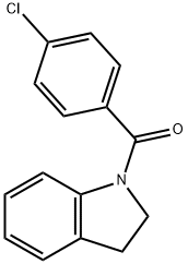 (4-氯苯基)(吲哚-1-基)甲酮 结构式