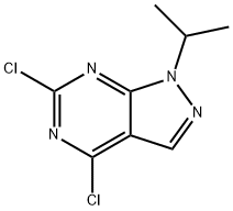 4,6-dichloro-1-isopropyl-1H-pyrazolo[3,4-d]pyrimidine Struktur