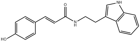(E)-N-[2-(3-Indolyl)ethyl]-3-(4-hydroxyphenyl)acrylamide Structure