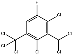 2,4-二氯-3-(二氯甲基)-1-氟-5-(三氯甲基)苯, 214774-60-4, 结构式