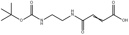 3-(2-tert-Butoxycarbonylamino-ethylcarbamoyl)-acrylic acid 化学構造式