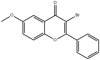 3-溴-6-甲氧基黄酮 结构式