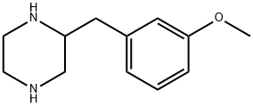 2-[(3-methoxyphenyl)methyl]Piperazine 化学構造式