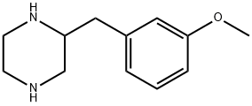 2-[(3-methoxyphenyl)methyl]Piperazine Struktur