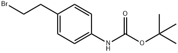 tert-butyl 4-(2-bromoethyl)phenylcarbamate 化学構造式