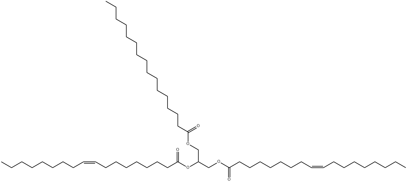 1,2-Di(cis-9-octadecenoyl)-3-hexadecanoyl-rac-glycerol Structure