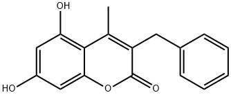 3-benzyl-5,7-dihydroxy-4-methyl-2H-chromen-2-one Structure