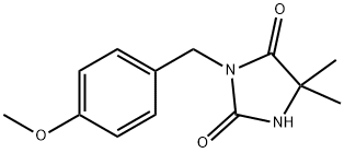 3-(4-methoxybenzyl)-5,5-dimethylimidazolidine-2,4-dione Struktur