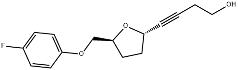 4-((2S,5S)-5-((4-fluorophenoxy)methyl)tetrahydrofuran-2-yl)but-3-yn-1-ol(WXG02259) Structure