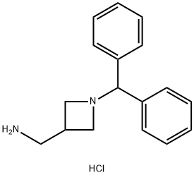 3-アミノメチル-1-ジフェニルメチルアゼチジン二塩酸塩 化学構造式