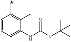 (3-溴-2-甲基苯基)氨基甲酸叔丁基酯 结构式