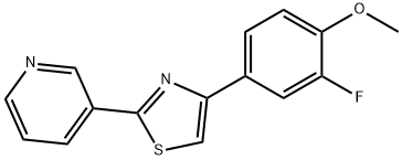 3-[4-(3-fluoro-4-methoxyphenyl)-1,3-thiazol-2-yl]pyridine 化学構造式