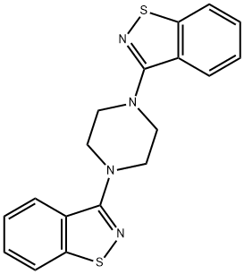 3-[4-(1,2-benzothiazol-3-yl)piperazin-1-yl]-1,2-benzothiazole Struktur