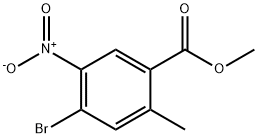 4-Bromo-2-methyl-5-nitro-benzoic acid methyl ester Struktur