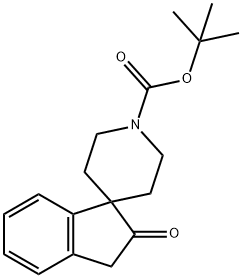 TERT-ブチル2-オキソ-2,3-ジヒドロスピロ[インデン-1,4'-ピペリジン]-1'-カルボン酸 化学構造式
