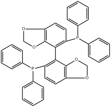 5,5'-Bis(diphenylphosphino)-4,4'-bi-1,3-benzodioxole Struktur