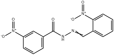 3-nitro-N'-(2-nitrobenzylidene)benzohydrazide 结构式