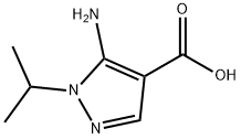 5-胺-1-(丙基-2-基)-1H-吡唑-4-甲酸, 26262-07-7, 结构式