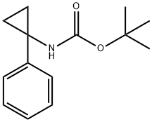 (1-苯基环丙基)氨基甲酸叔丁酯,263403-78-7,结构式