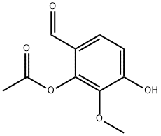 6-formyl-3-hydroxy-2-methoxyphenyl acetat 化学構造式