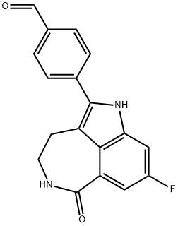 283173-84-2 4-(8-フルオロ-6-オキソ-3,4,5,6-テトラヒドロ-1H-アゼピノ[5,4,3-CD]インドール-2-イル)ベンズアルデヒド