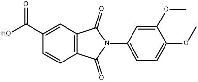 2-(3,4-dimethoxyphenyl)-1,3-dioxo-5-isoindolinecarboxylic acid Struktur