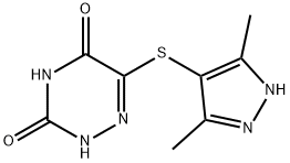 6-[(3,5-dimethyl-1H-pyrazol-4-yl)sulfanyl]-1,2,4-triazine-3,5(2H,4H)-dione|