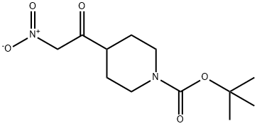 tert-butyl 4-(2-nitroacetyl)piperidine-1-carboxylate 化学構造式