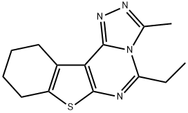 5-ethyl-3-methyl-8,9,10,11-tetrahydro[1]benzothieno[3,2-e][1,2,4]triazolo[4,3-c]pyrimidine 结构式